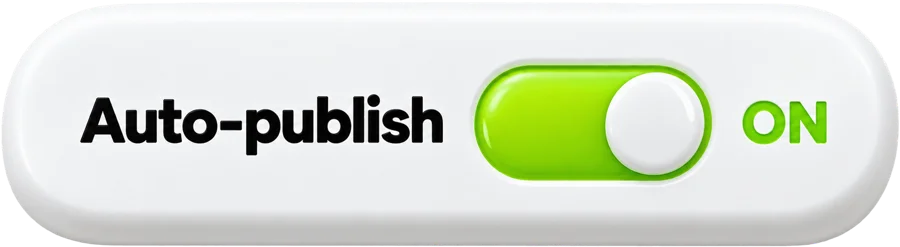 Auto-publish switch turned on